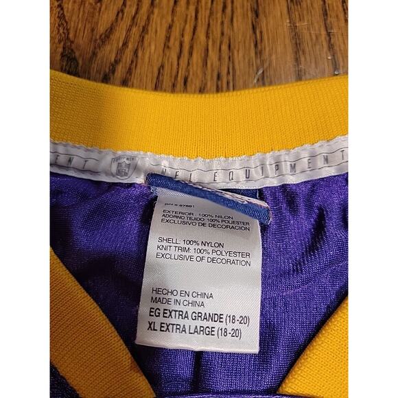 Reebok Adrian Peterson Minnesota Vikings NFL Football Jersey Youth XL 18-20 Boy - Picture 6 of 10